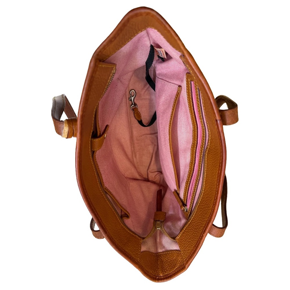 Dooney & Bourke Brown Pebble Leather Tote Charleston Bag Luxe Classic Shopper - Picture 11 of 13